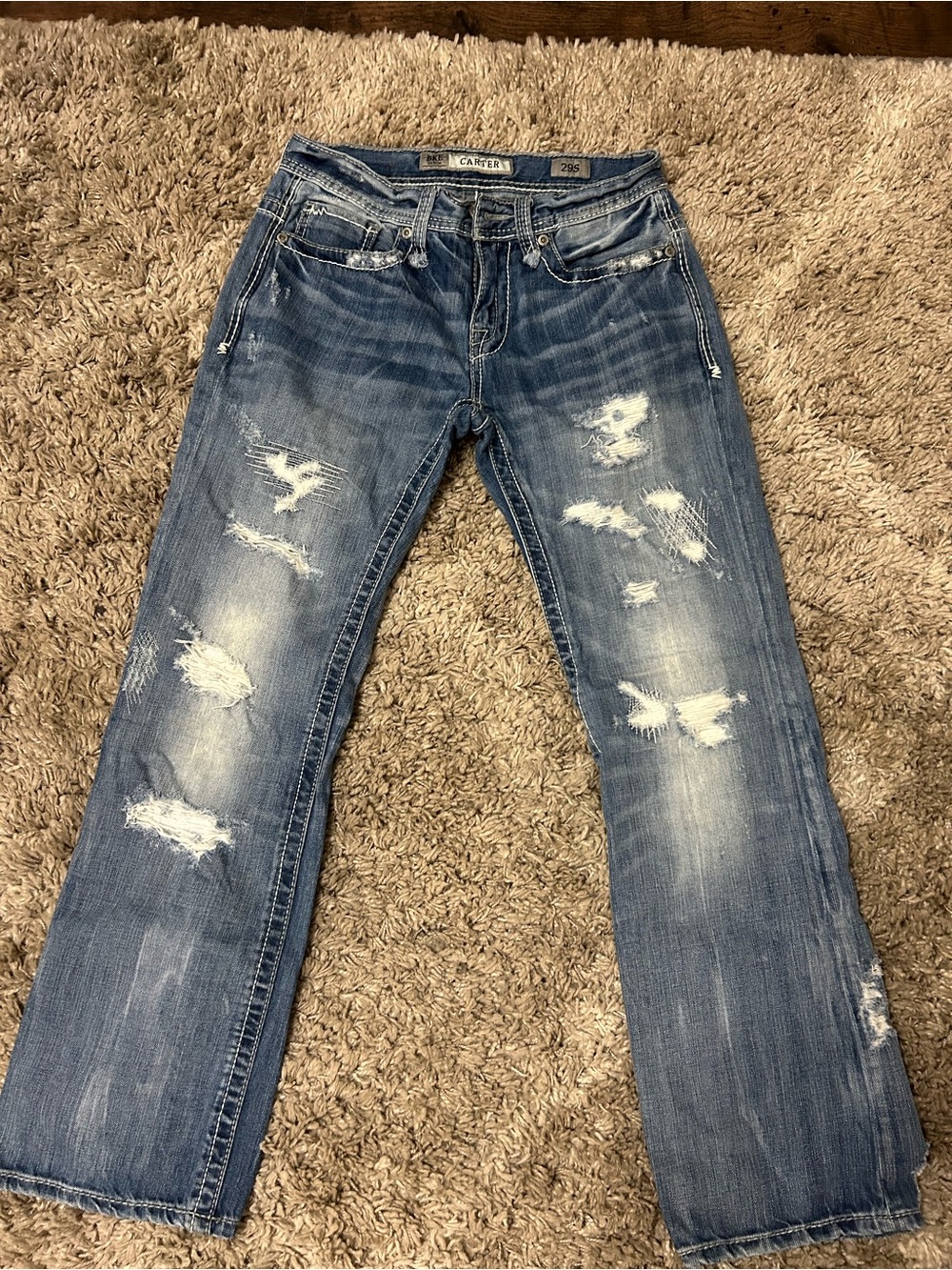 BKE Carters Distressed Women's Blue Jeans Size 29S